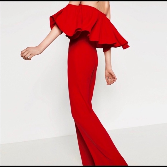 Zara red jumpsuit - Picture 2 of 3